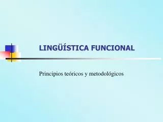 ling stica funcional