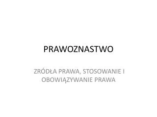 prawoznastwo