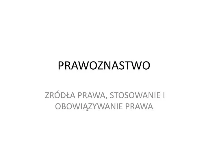 prawoznastwo