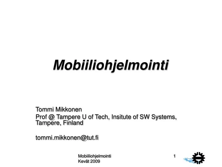 mobiiliohjelmointi