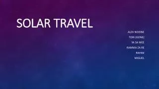 Solar Travel