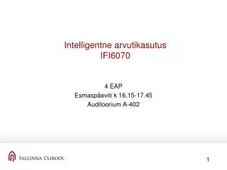 intelligentne arvutikasutus ifi6070