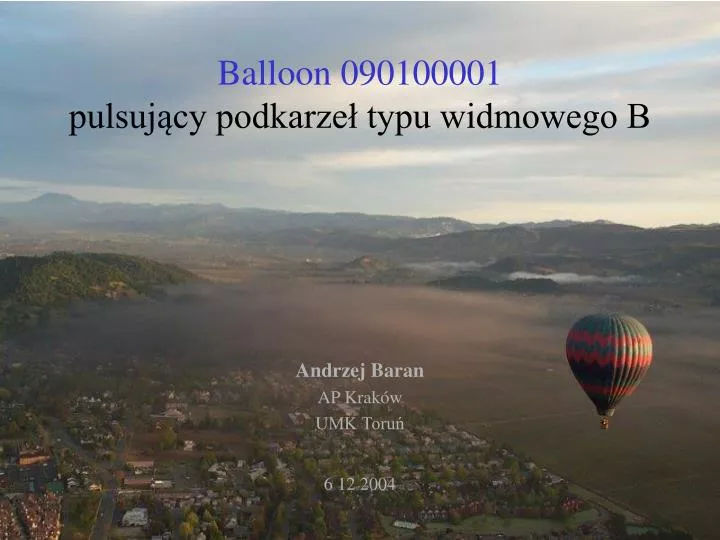balloon 090100001 pulsuj cy podkarze typu widmowego b