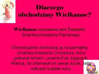 dlaczego obchodzimy wielkanoc