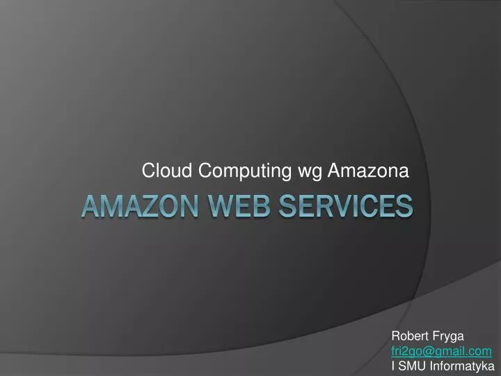 cloud computing wg amazona