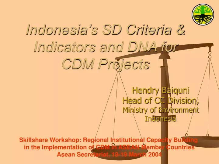 indonesia s sd criteria indicators and dna for cdm projects