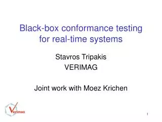 Black-box conformance testing for real-time systems