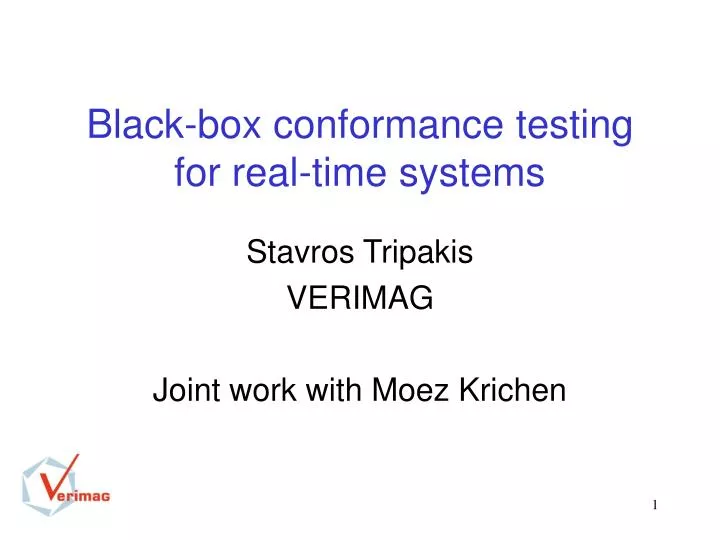 black box conformance testing for real time systems