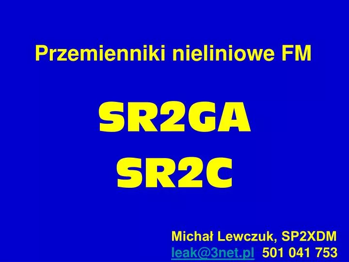 przemienniki nieliniowe fm