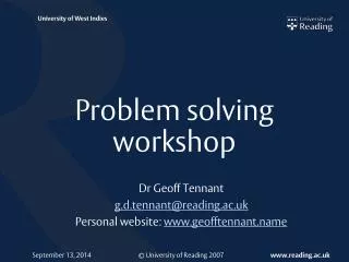 Problem solving workshop