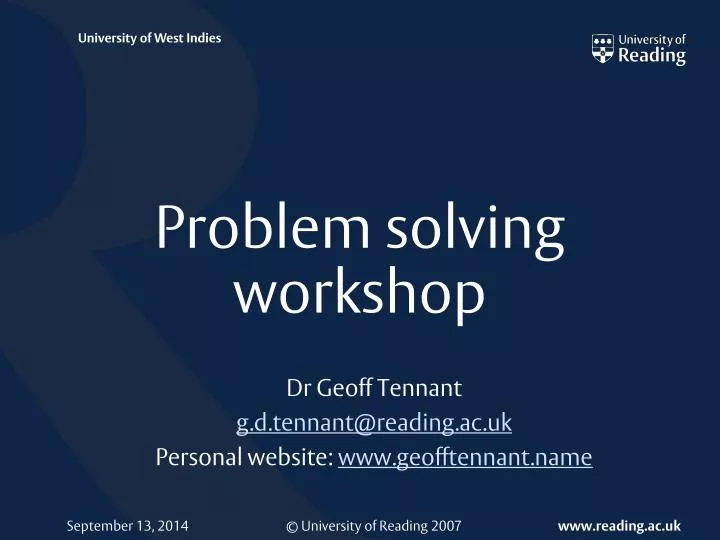 problem solving workshop