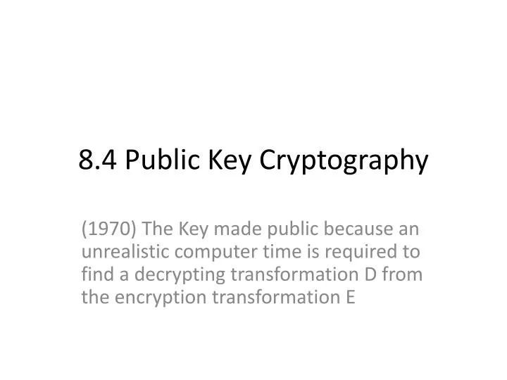8 4 public key cryptography