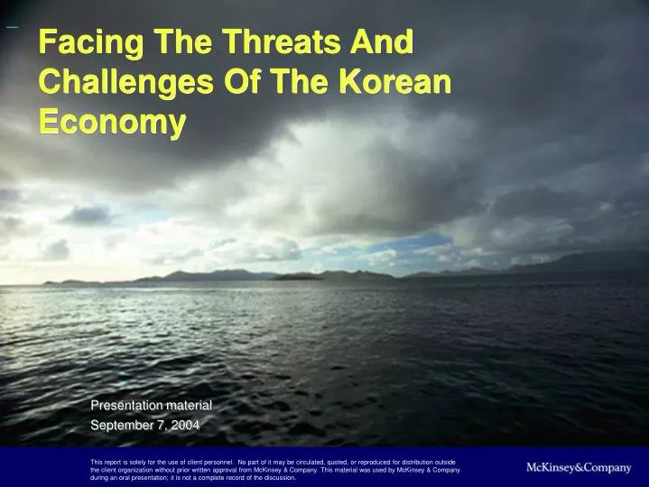 facing the threats and challenges of the korean economy