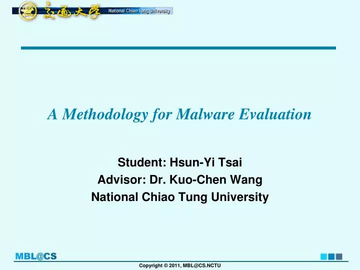 a methodology for malware evaluation