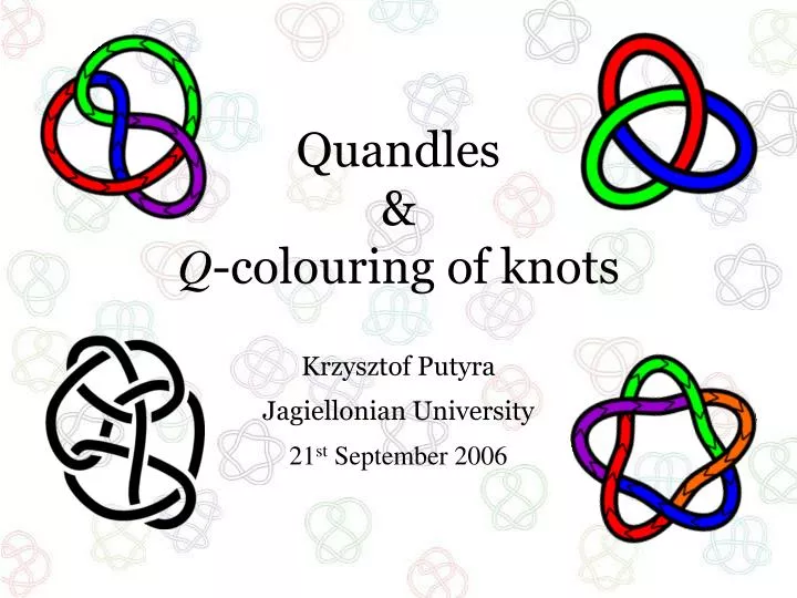 quandles q colouring of knots