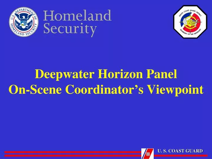 deepwater horizon panel on scene coordinator s viewpoint
