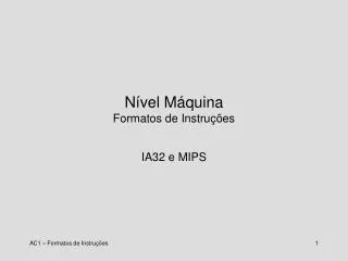 n vel m quina formatos de instru es