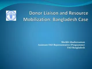 Donor Liaison and Resource Mobilization: Bangladesh Case
