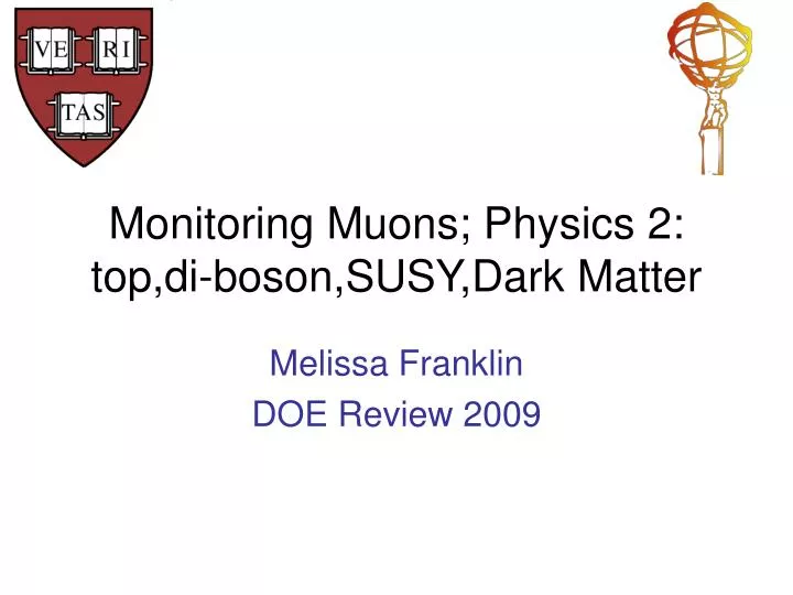 monitoring muons physics 2 top di boson susy dark matter