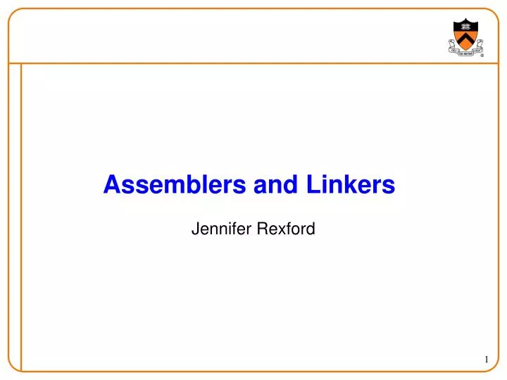 assemblers and linkers