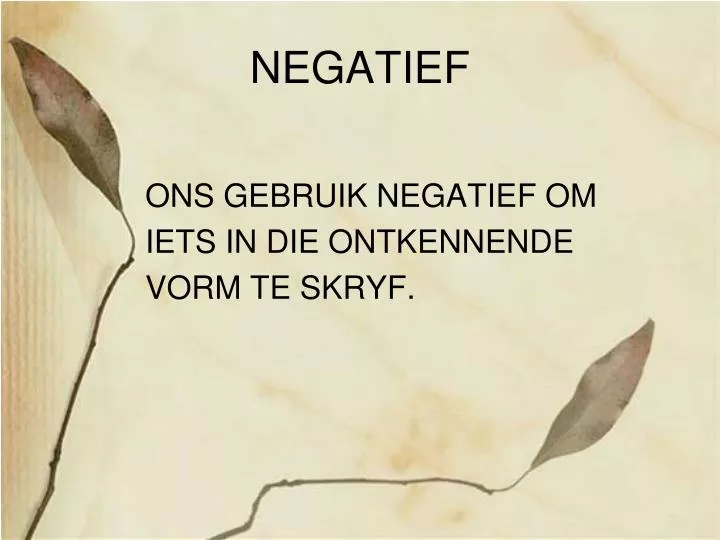 negatief