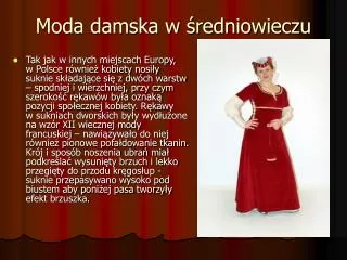moda damska w redniowieczu