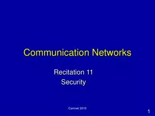 Communication Networks