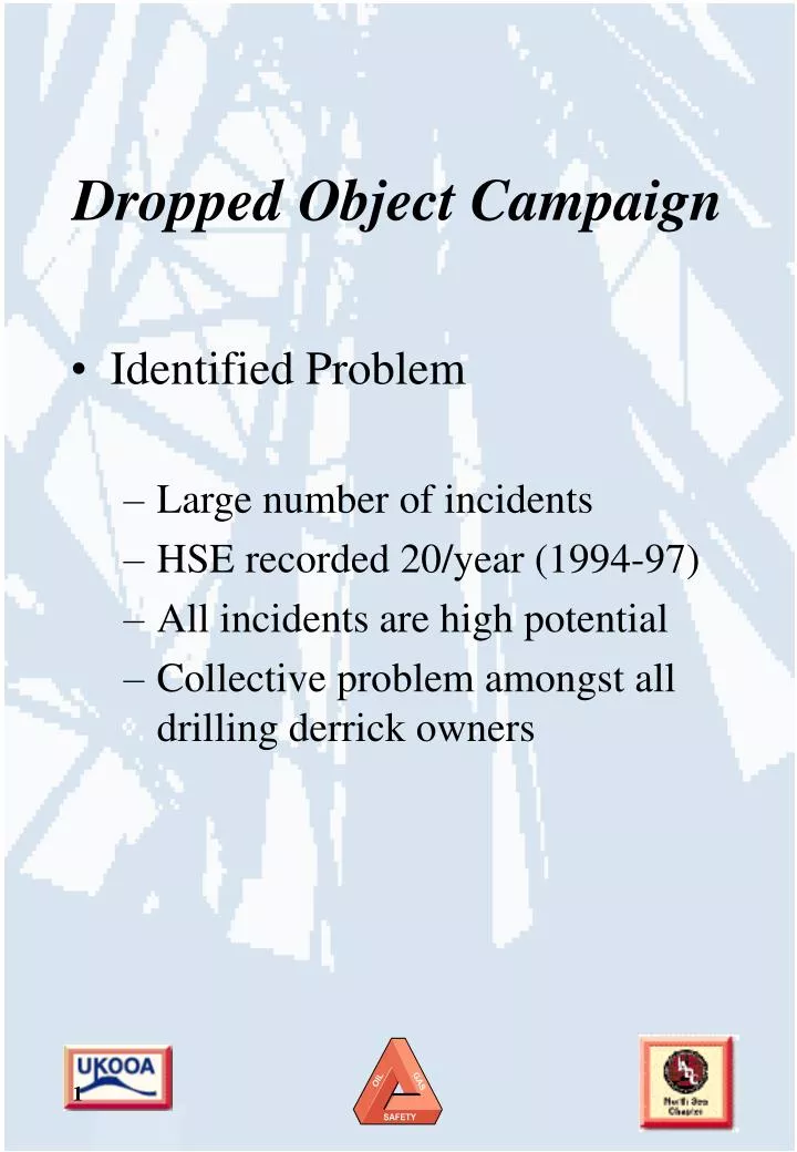 dropped object campaign