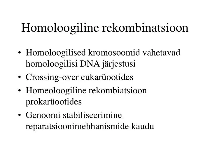 homoloogiline rekombinatsioon