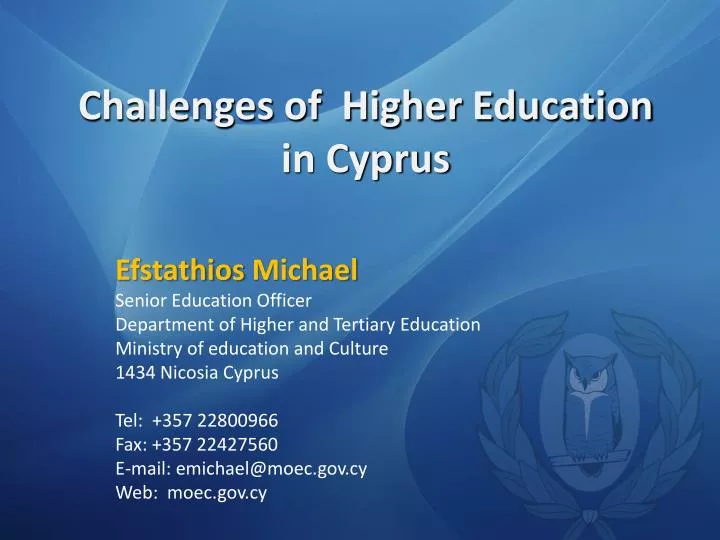 challenges of higher education in cyprus