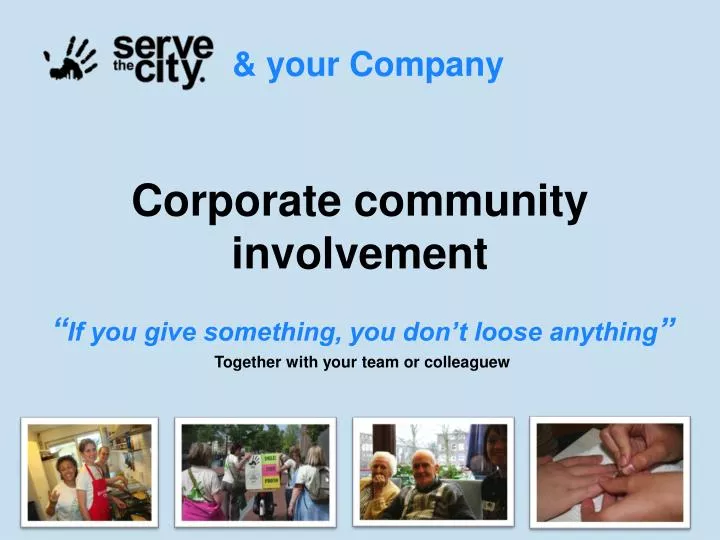 corporate community involvement