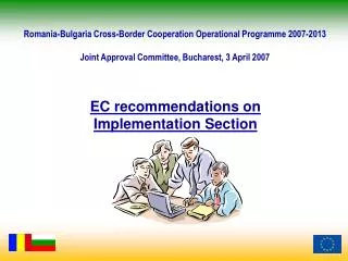EC recommendations on Implementation Section