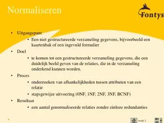 normaliseren