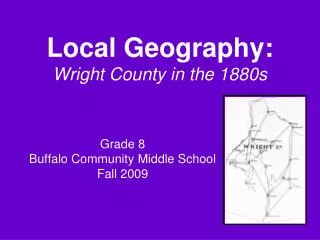 Local Geography: Wright County in the 1880s