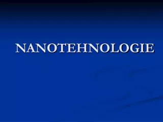 nanotehnologie