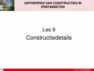 ontwerpen van constructies in prefabbeton