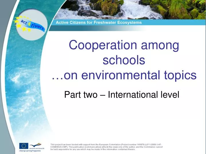 cooperation among schools on environmental topics