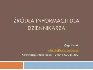 r d a informacji dla dziennikarza