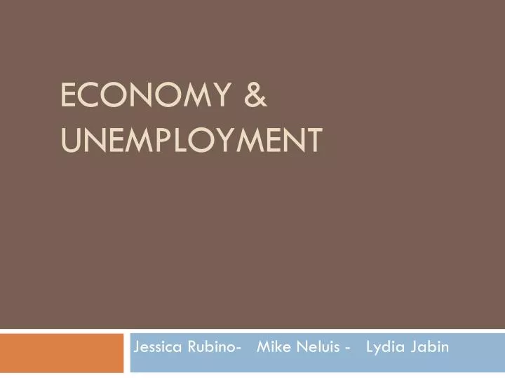 economy unemployment