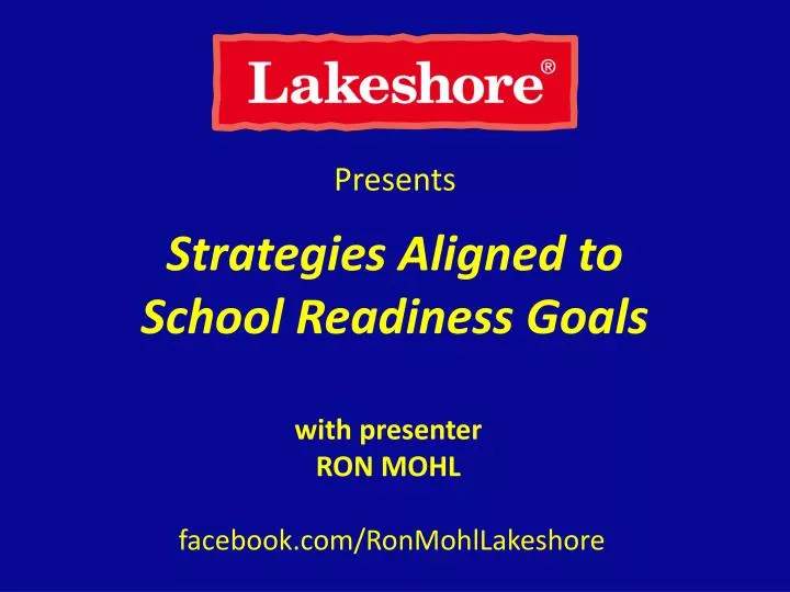 strategies aligned to school readiness goals