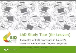 LbD Study Tour (for Leuven)