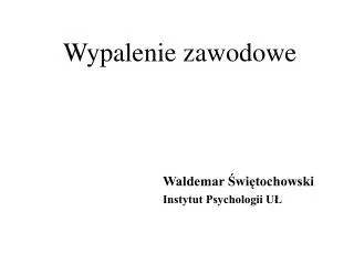 wypalenie zawodowe