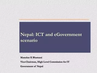 Nepal: ICT and eGovernment scenario