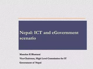 nepal ict and egovernment scenario