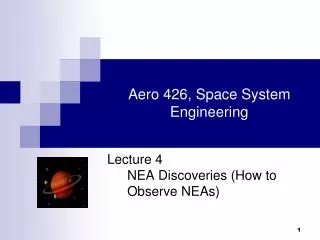 Aero 426, Space System Engineering