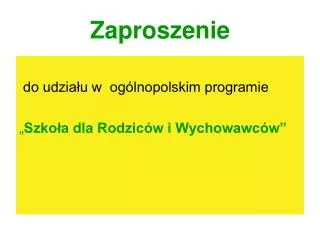 zaproszenie