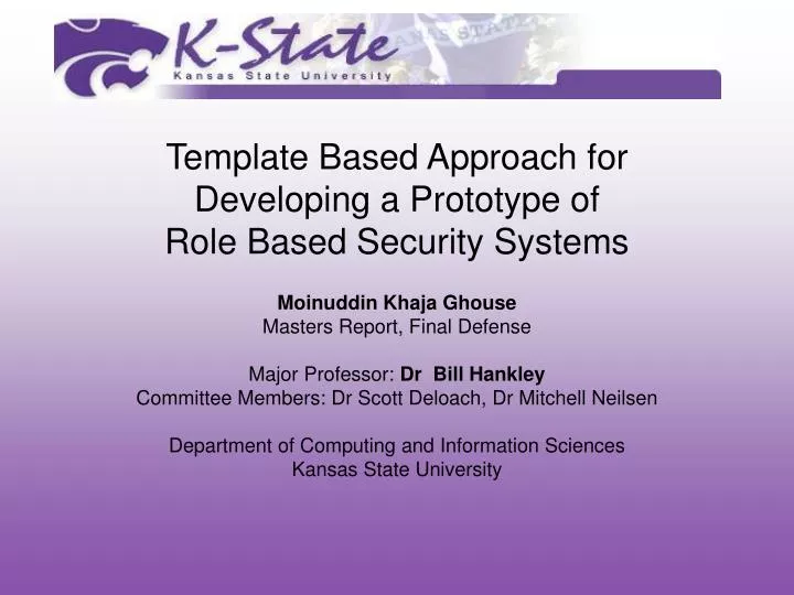 template based approach for developing a prototype of role based security systems