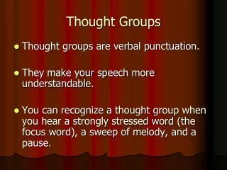 Thought Groups