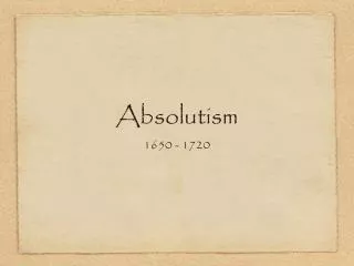 Absolutism