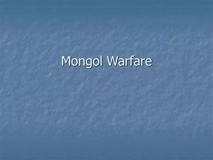 mongol warfare